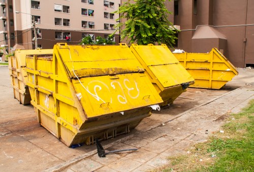 Old wooden furniture ready for disposal