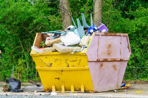 Professional junk removal service in action