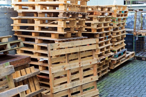 Professional team managing office clearance tasks