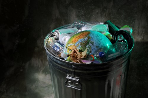 Professional waste removal service handling furniture